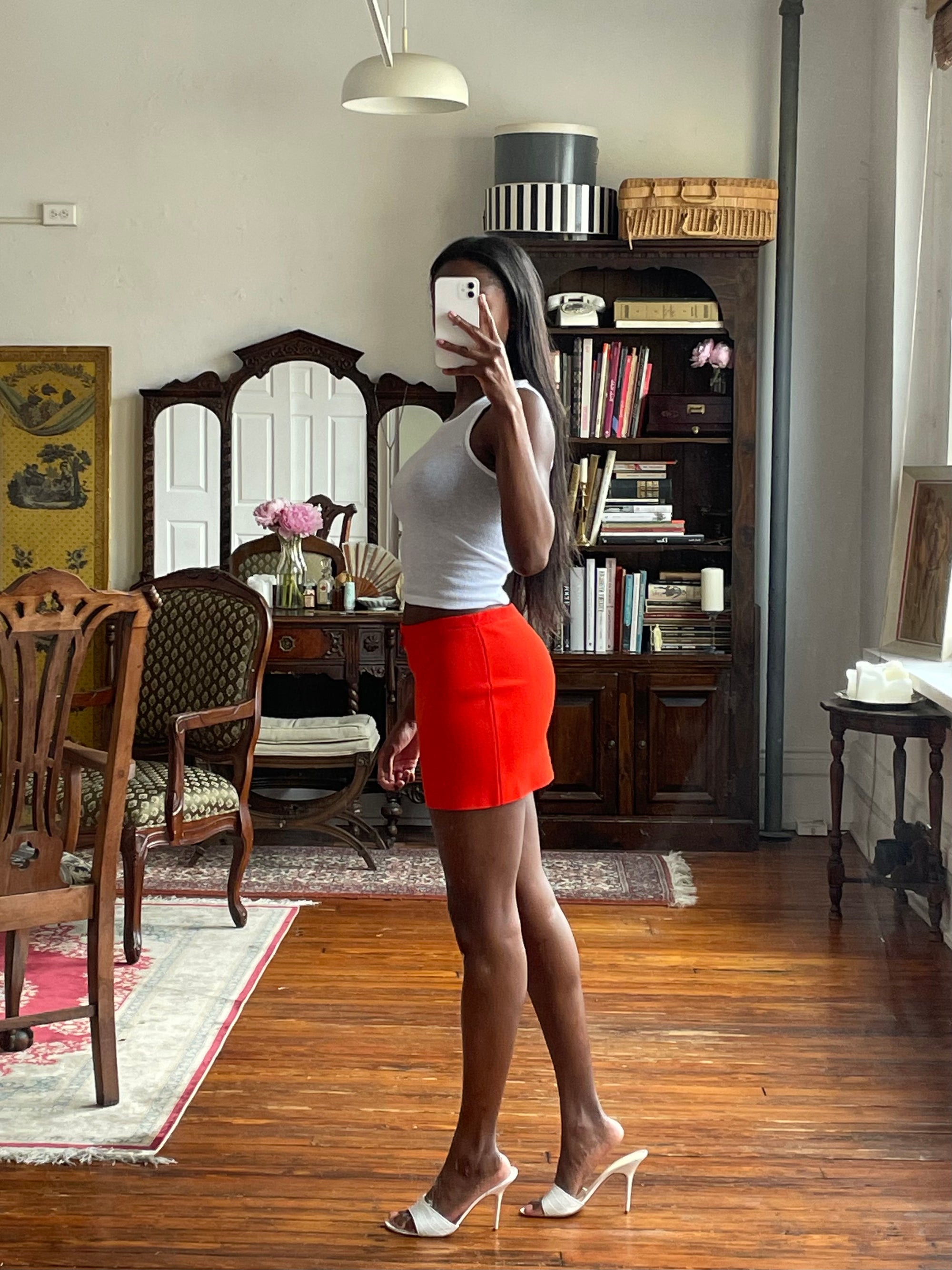 Sample Knit Skirt Orange XS
