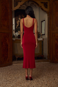 Mirror Palais Naomi Supermodel Dress Scarlet Back 1