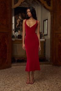 Mirror Palais Naomi Supermodel Dress Scarlet Front 2