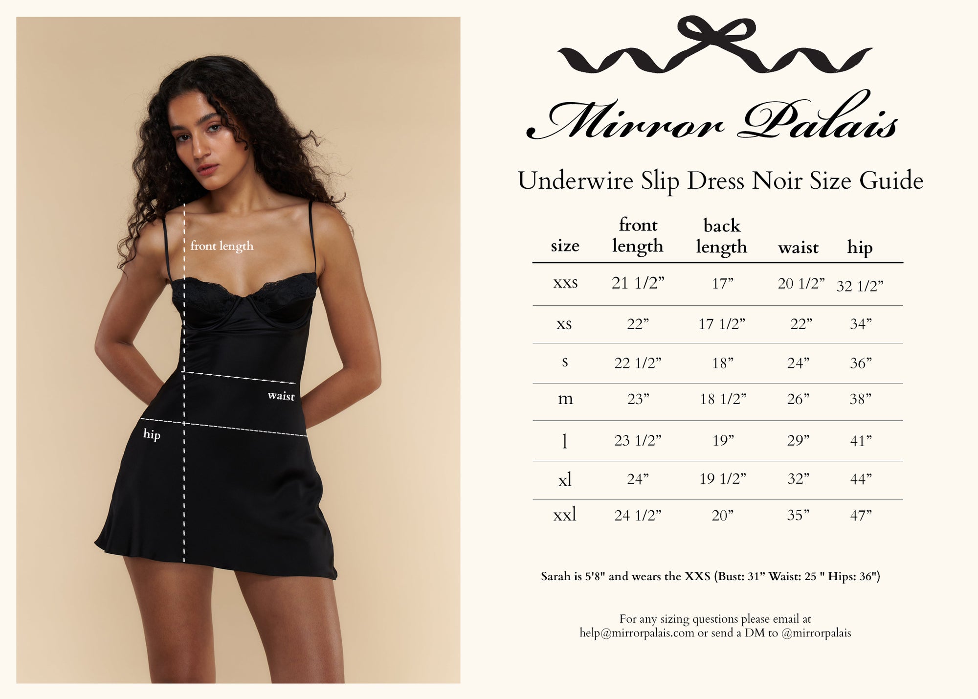 Underwire Slip Dress Noir