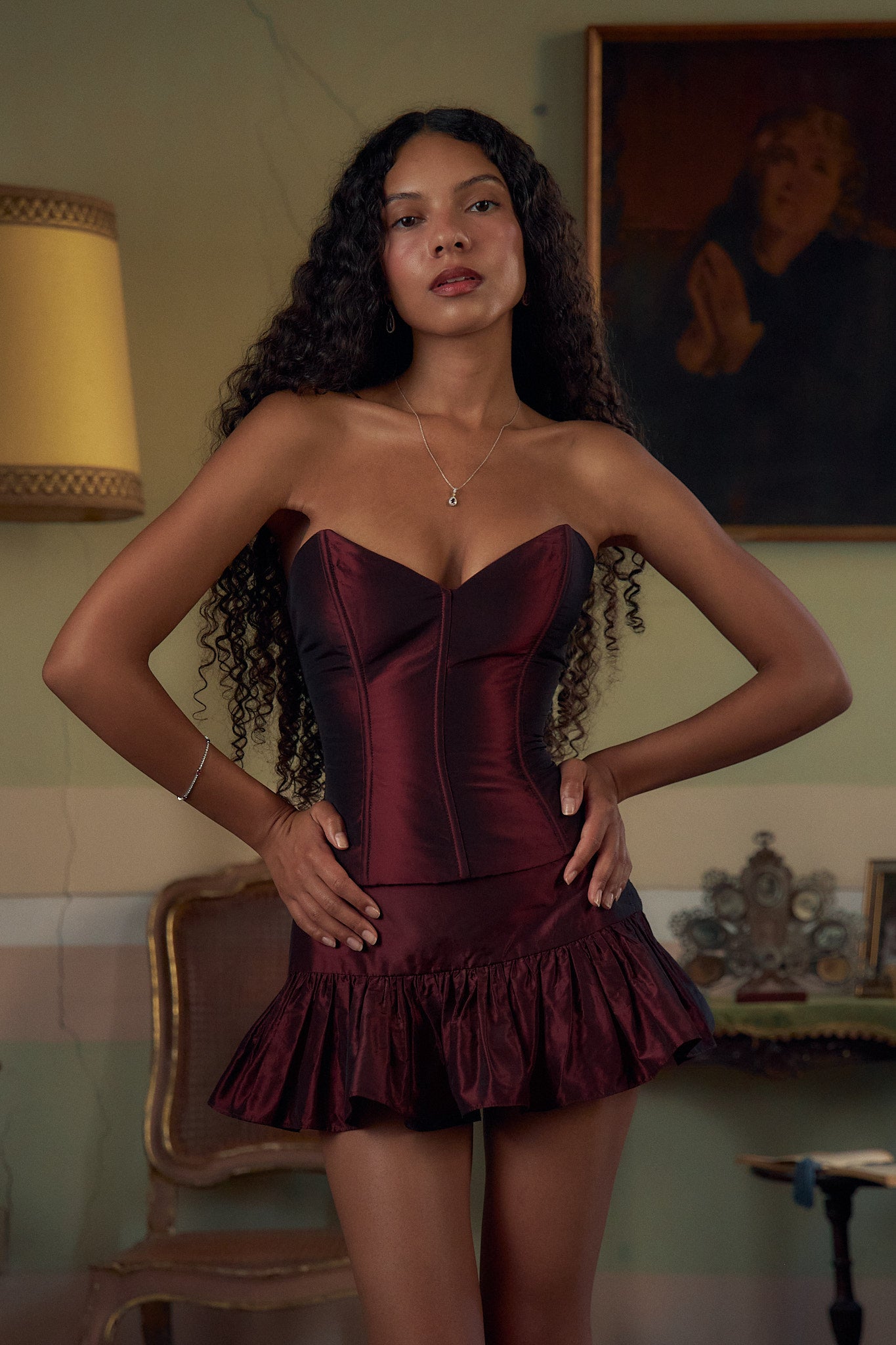 Taffeta Corset Oxblood (Pre-Order)