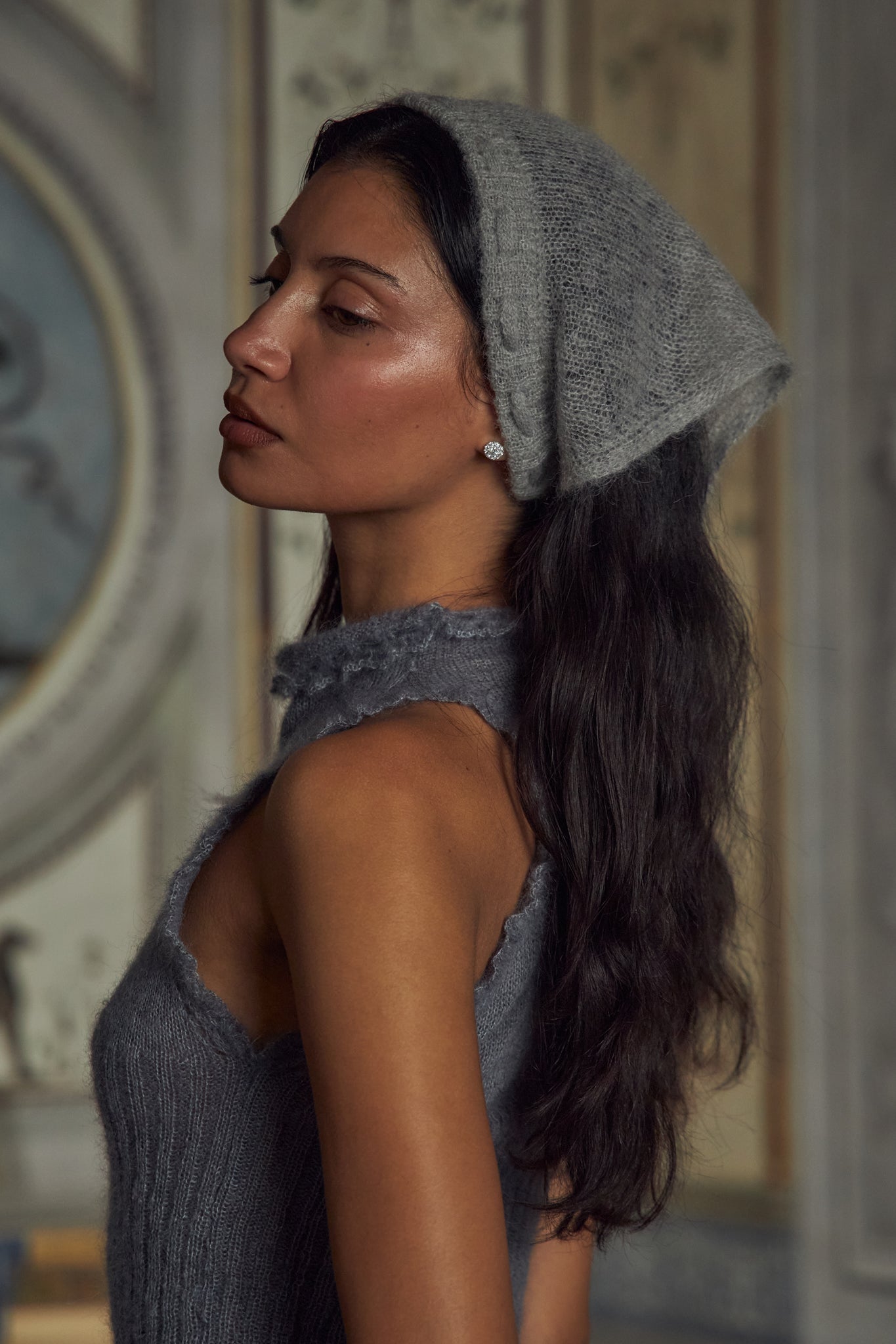 Mirror Palais Knit Bandana Grey 4