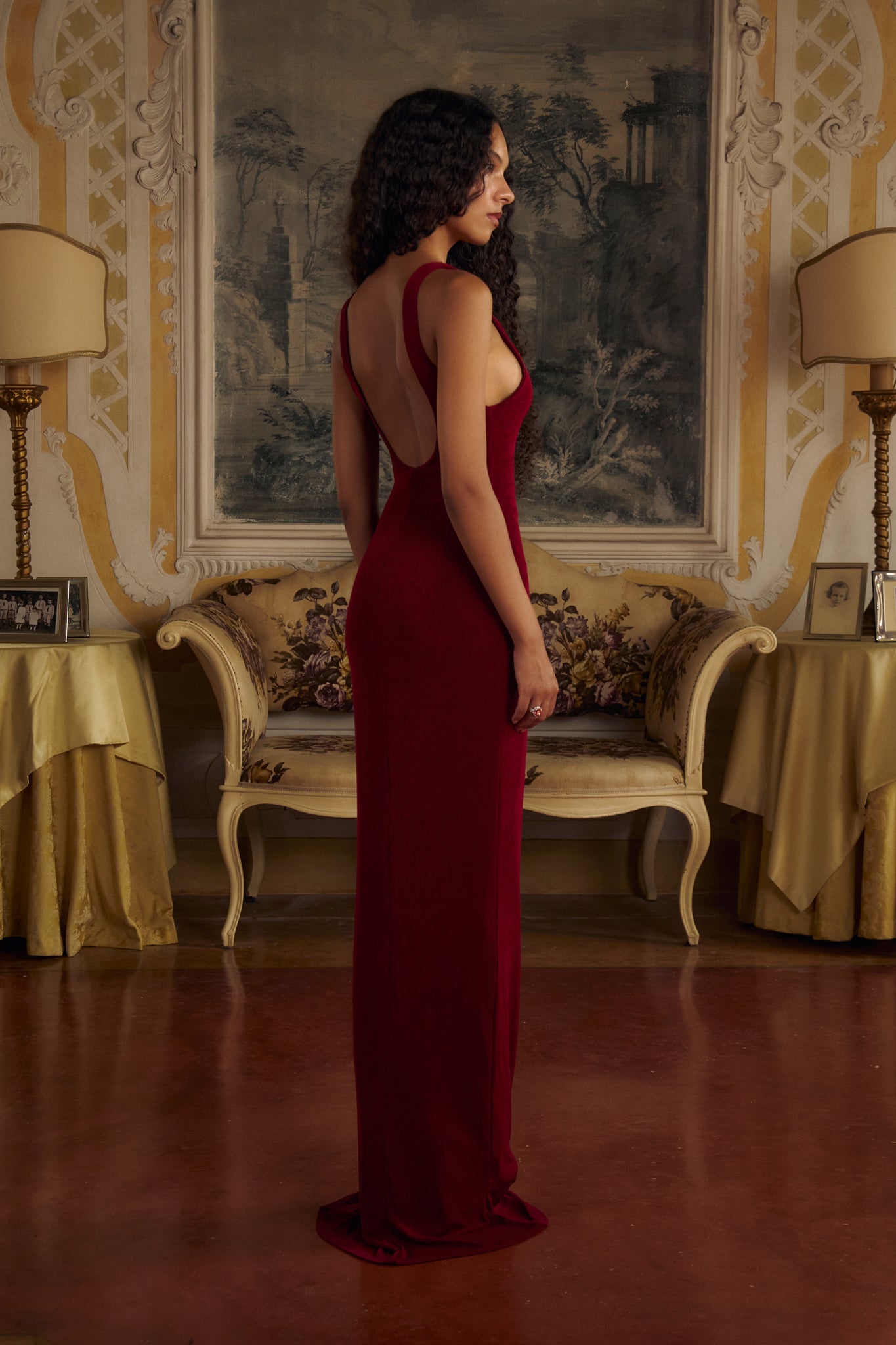 Mirror Palais Yasmeen Supermodel Gown Sangre Side 2