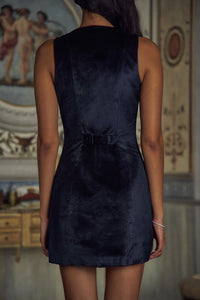 Mirror Palais Azul Velveteen Dress Back 2