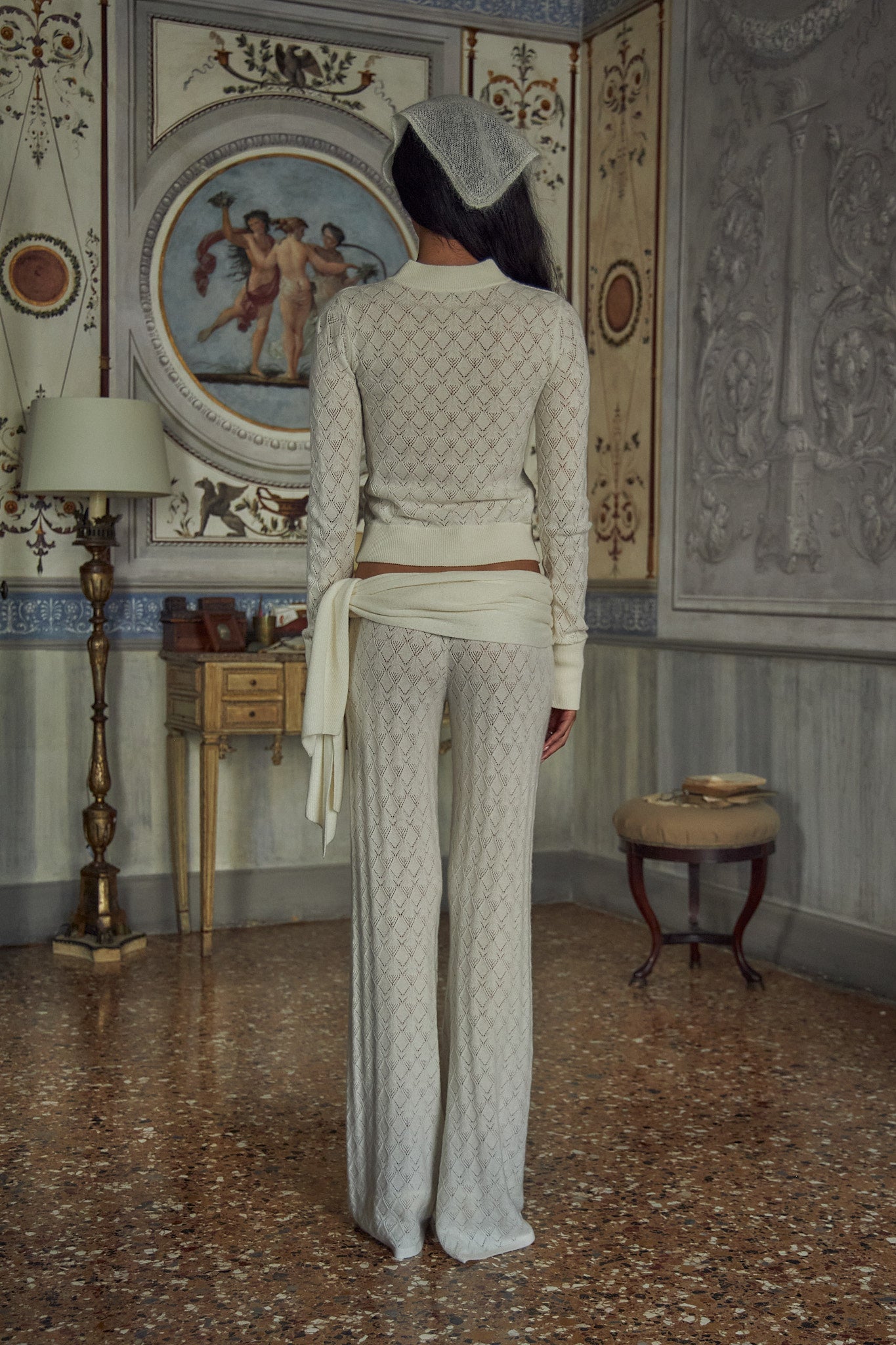 Mirror Palais Creamsicle Cardigan Creme Back 1