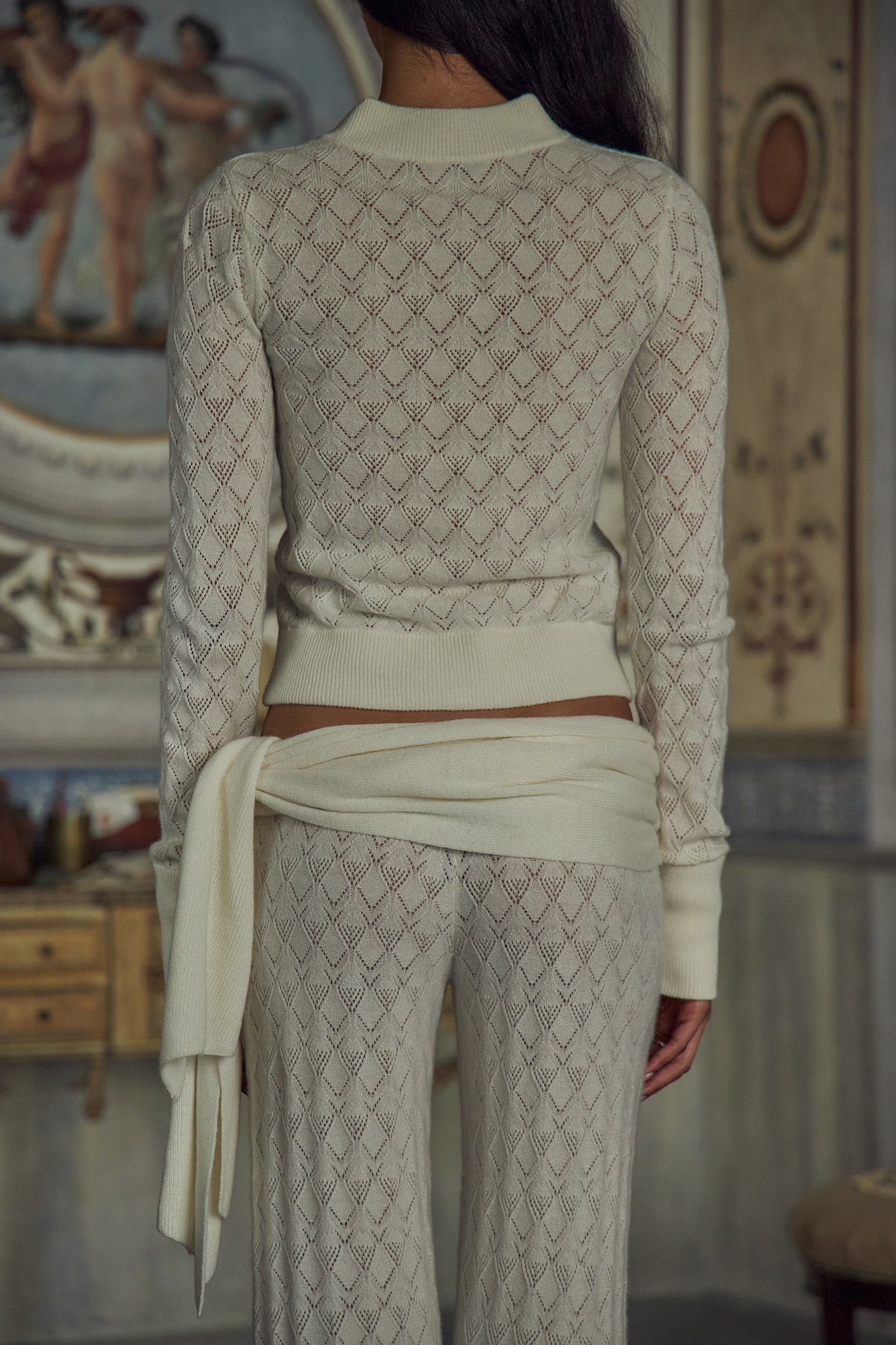 Mirror Palais Creamsicle Cardigan Creme Back 2