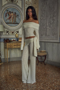 Mirror Palais Creamsicle Wrap Pant in Creme