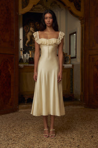 Mirror Palais Sonata Lady Length Dress in Creme