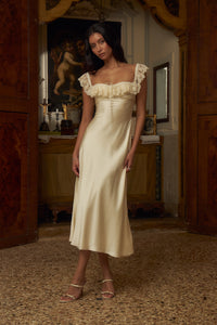 Mirror Palais Sonata Lady Length Dress in Creme