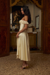 Mirror Palais Sonata Lady Length Dress in Creme