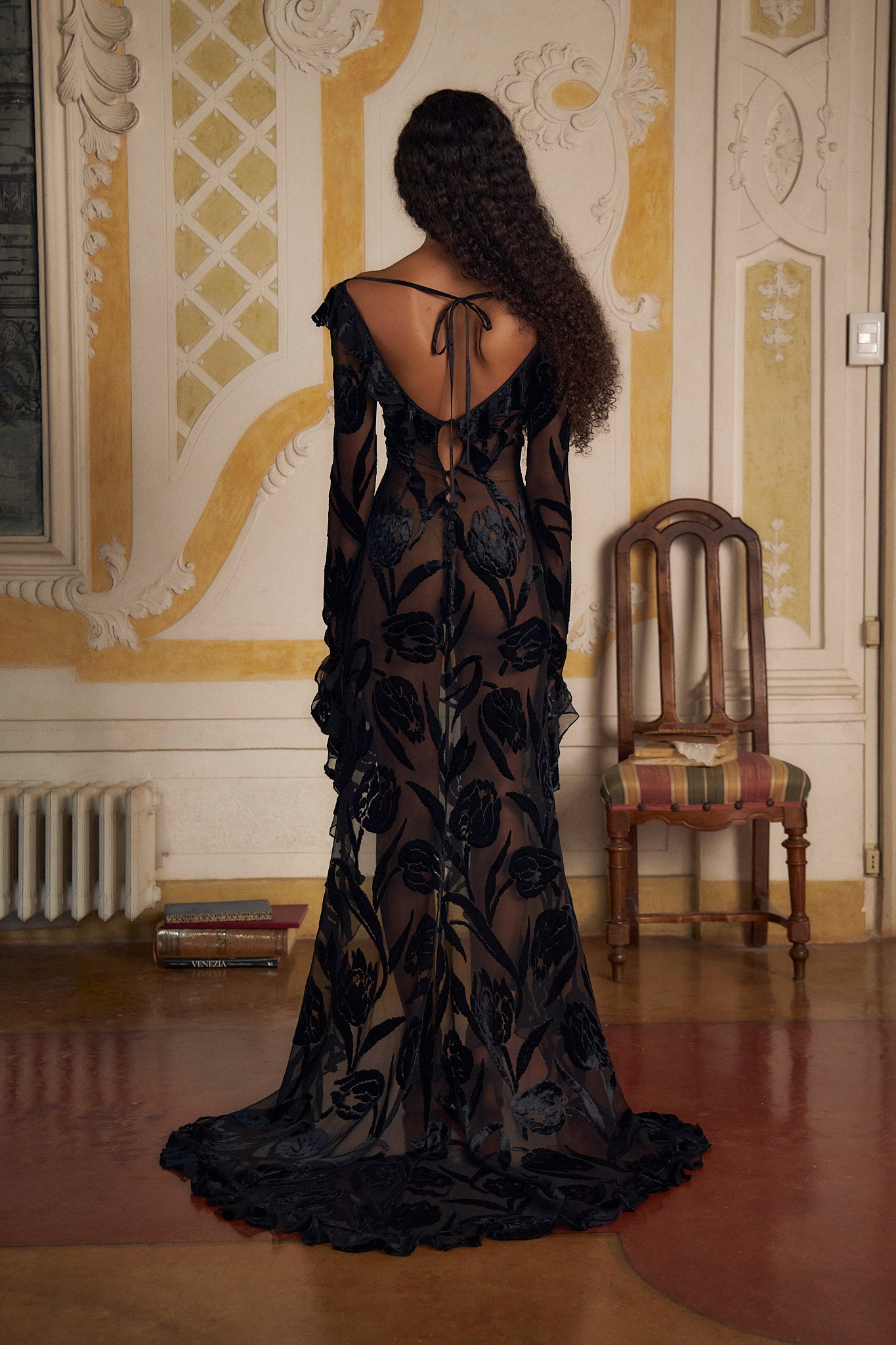 Mirror Palais Velvet Sunset Gown Back 1