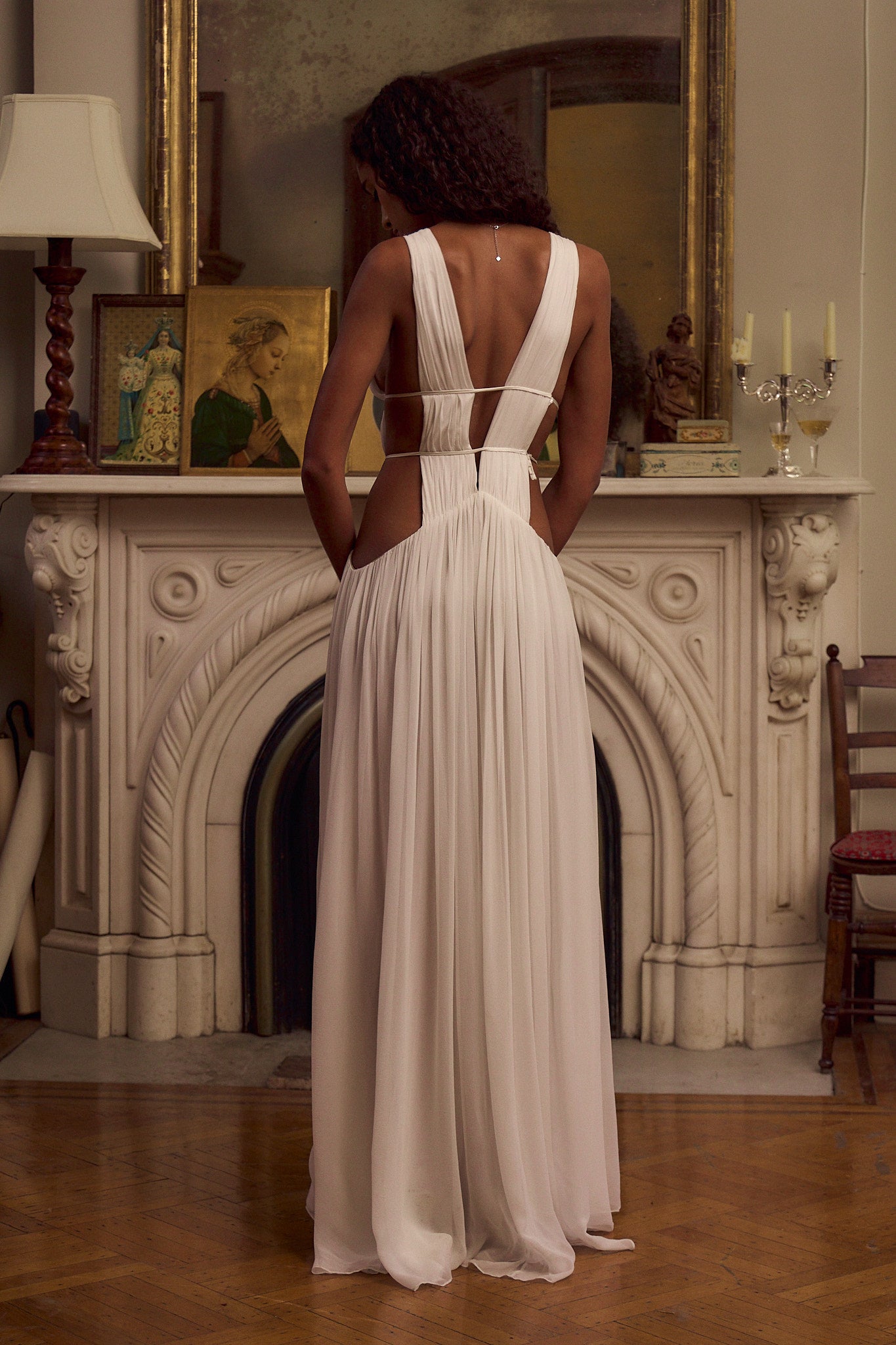 Mirror Palais Venus Gown Back in Ivory